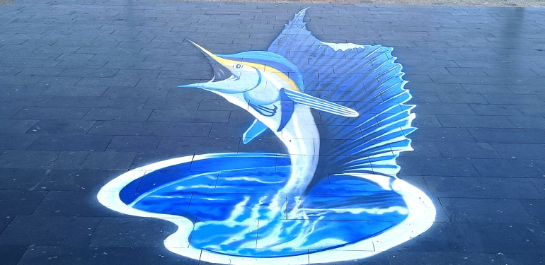 Bursa sokaklarında 3 boyutlu sanat