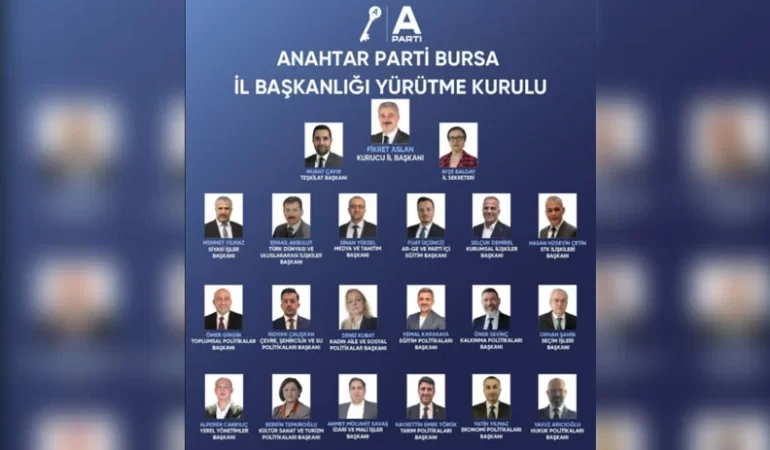 Anahtar Parti Bursa il yürütme kurulu belli oldu!