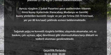 BURSA GENELİNDE KUVVETLİ SAĞANAK BEKLENİYOR